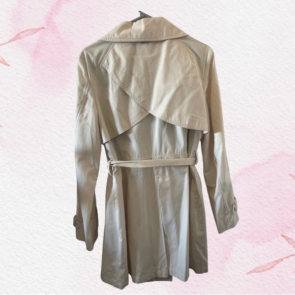 Laundry By Shelli Segal Cream Trench Coat - Picture 2 of 4